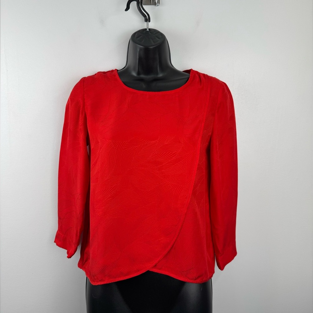 Sezane‎ Women Isodora Silk Red Blouse Size 34 US 2